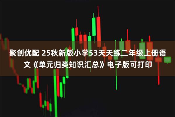 聚创优配 25秋新版小学53天天练二年级上册语文《单元归类知识汇总》电子版可打印