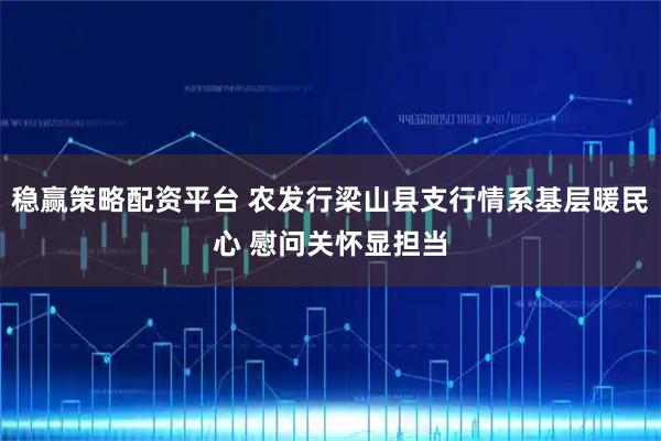 稳赢策略配资平台 农发行梁山县支行情系基层暖民心 慰问关怀显担当