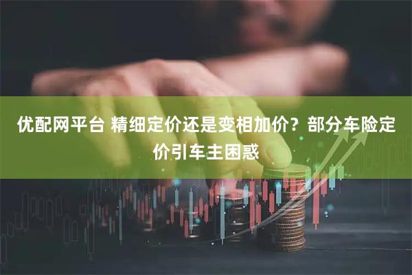 优配网平台 精细定价还是变相加价？部分车险定价引车主困惑