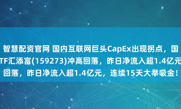 智慧配资官网 国内互联网巨头CapEx出现拐点，国产算力强势！云计算ETF汇添富(159273)冲高回落，昨日净流入超1.4亿元，连续15天大举吸金！