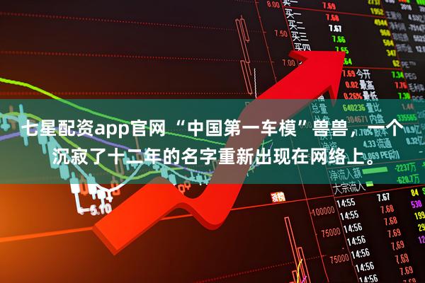 七星配资app官网 “中国第一车模”兽兽，一个沉寂了十二年的名字重新出现在网络上。